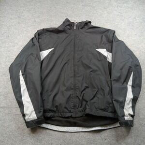 Sunice Jacket Mens Large Black Gray Full Zip Golf Windbreaker Storm‎ Coat